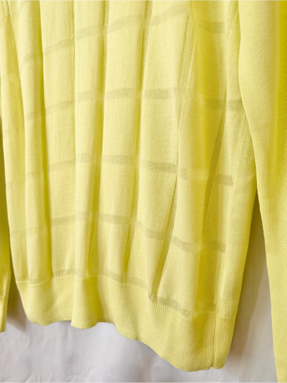 Chartreuse Lightweight Knit Sweater XL Rayon Cotton - Picture 2 of 8